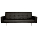 Pia Convertible Sofa - Black Leather Look - WI-LK02-PU01-BLACK