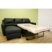 Drake Leather Chaise Sleeper Sofa - Black - WI-LS3025X