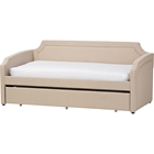 Parkson Twin Daybed - Roll-Out Trundle Bed, Beige
