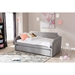 Parkson Twin Daybed - Roll-Out Trundle Bed, Gray - WI-PARKSON-GRAY-DAYBED