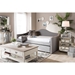 Prime Upholstered Daybed - Roll-Out Trundle Bed, Gray - WI-PRIME-GRAY-DAYBED