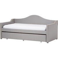 Prime Upholstered Daybed - Roll-Out Trundle Bed, Gray 
