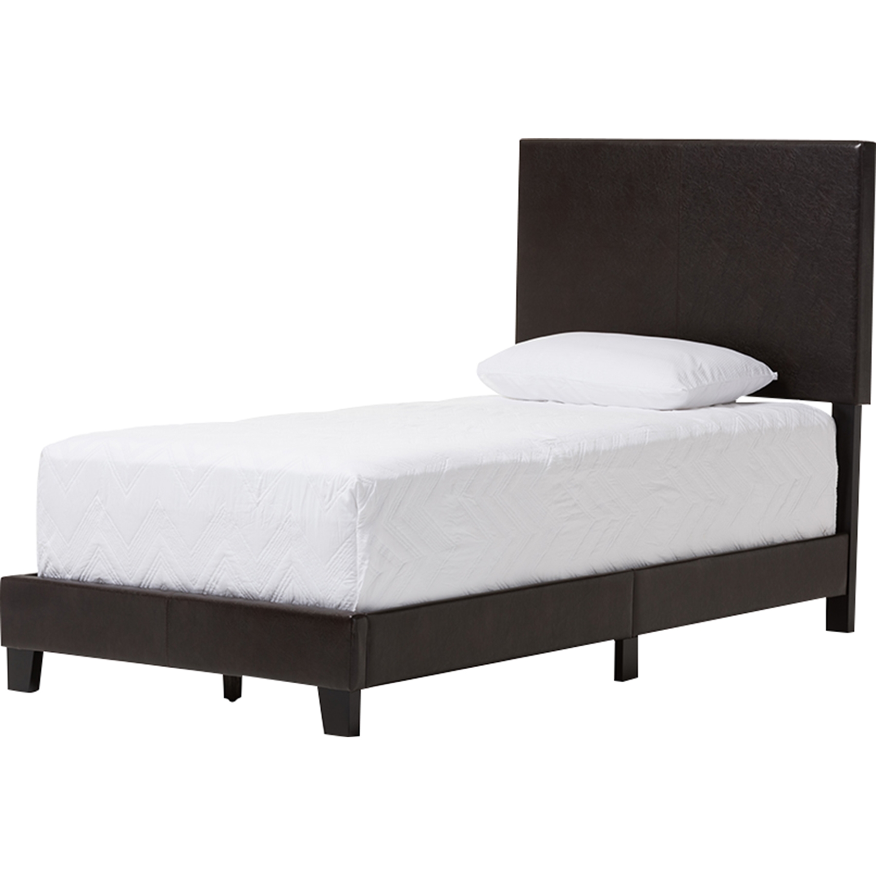 Ramon Faux Leather Twin Bed - Brown 