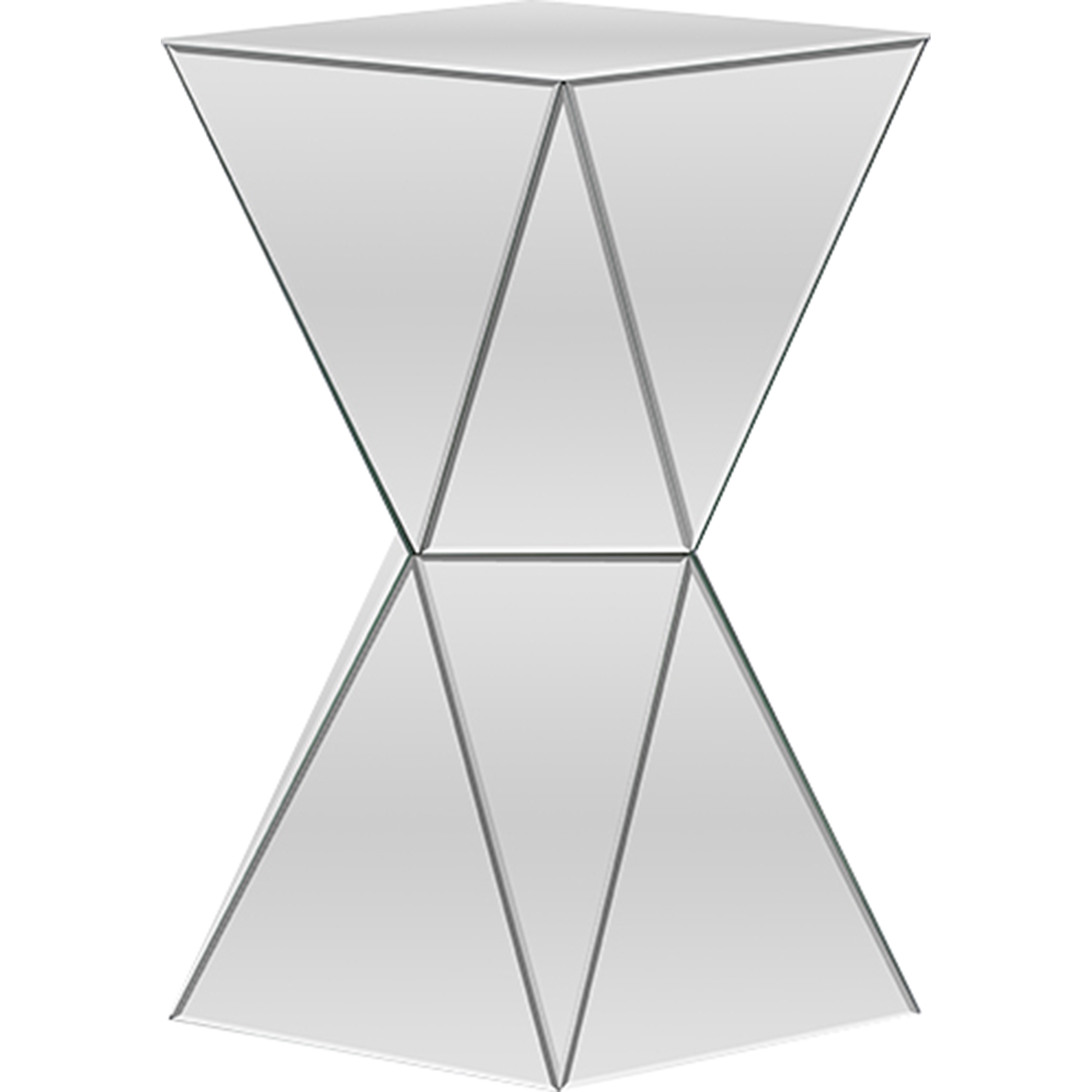 Rebecca Square Side Table - Mirrored 