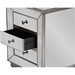 Currin Mirrored 3 Drawers Nightstand - Silver - WI-RS2102