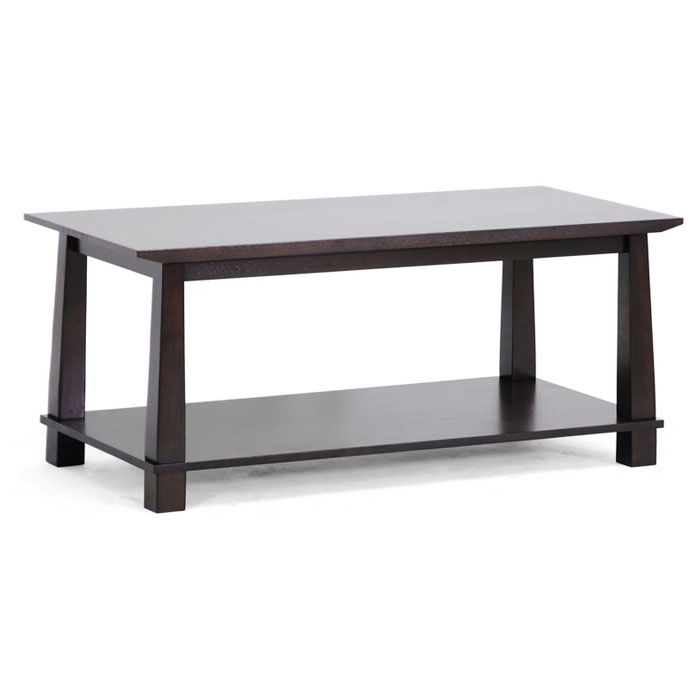 Havana Brown Wood Modern Coffee Table 