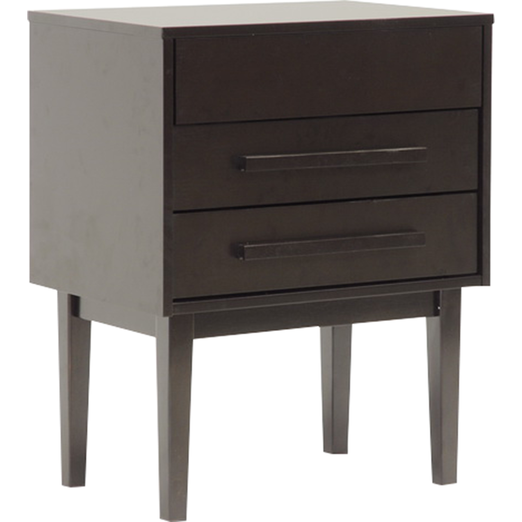 Abner 2 Drawers Nightstand - Dark Brown 