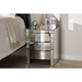 Florence 3 Drawers Nightstand - Silver Mirrored - WI-RXF-612
