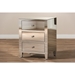 Rosalind 3 Drawers Nightstand - Silver Mirrored (Set of 2) - WI-RXF-645