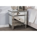 Sussie 2 Drawers Nightstand - Silver Mirrored (Set of 2) - WI-RXF-680
