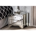 Farrah 2 Drawers Nightstand - Silver Mirrored (Set of 2) - WI-RXF-782