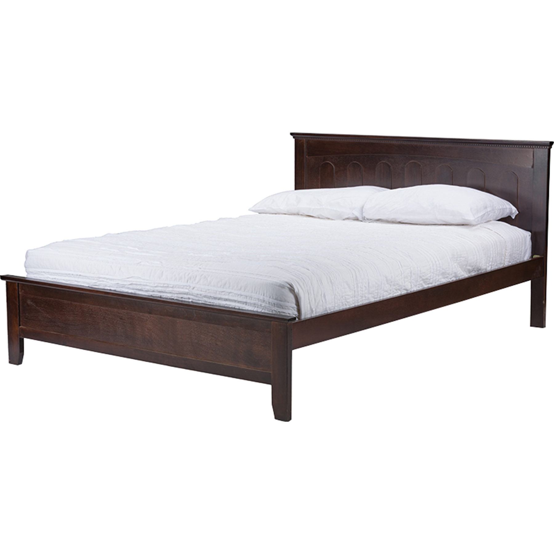 Spuma Wood Platform Bed - Cappuccino 