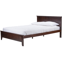 Schiuma Wood Platform Bed - Cappuccino 
