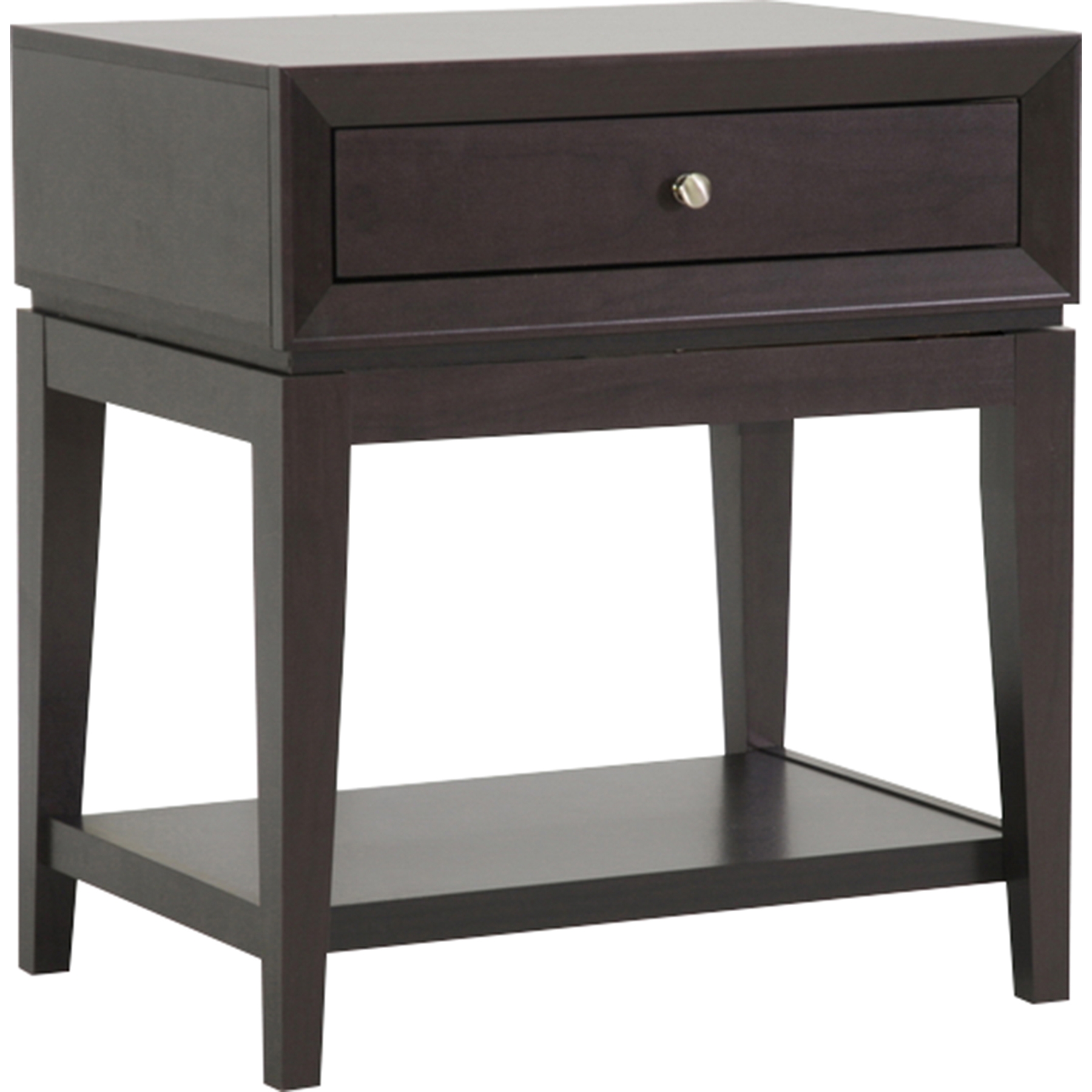 Morgan 1 Drawer Nightstand - Dark Brown 