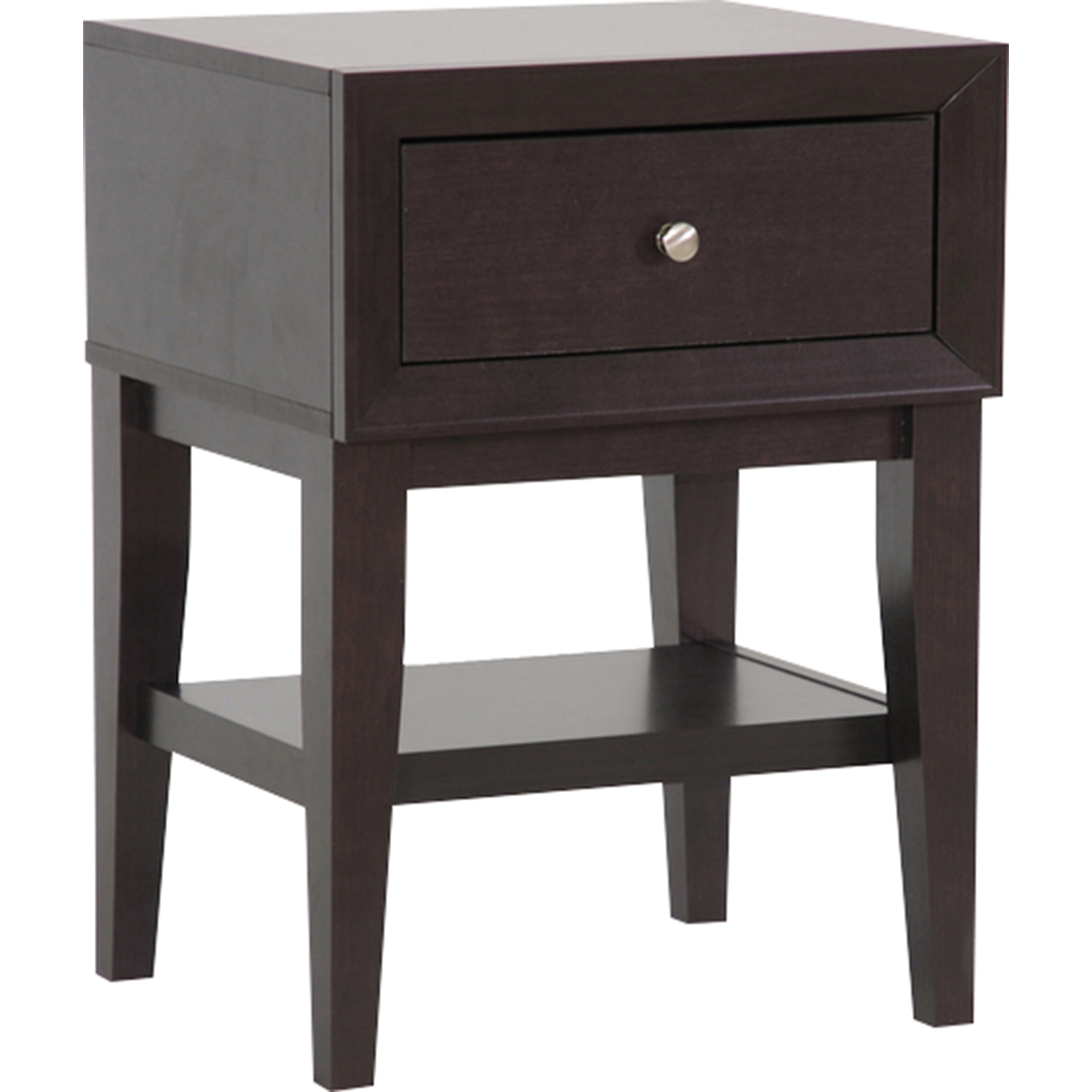 Gaston 1 Drawer Accent Table - Dark Brown 