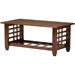 Larissa Rectangular Coffee Table - 1 Shelf, Cherry Brown - WI-SW5218-CHERRY-TS2-CT