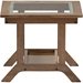 Cayla Living Room Glass Top End Table - Walnut Brown - WI-SW5236-WALNUT-M17-ET
