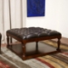 Bethany Leather and Wood Coffee Table Ottoman - WI-TA1491-DRK-BR