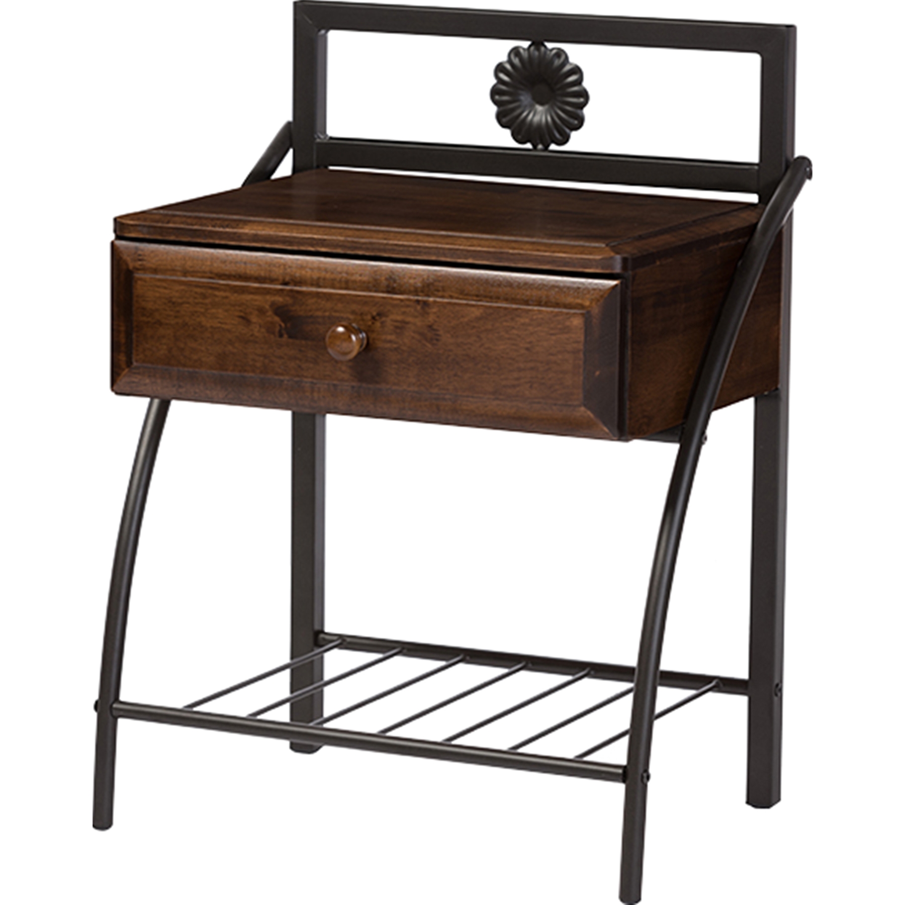 Jevenci 1 Drawer Nightstand - Black 