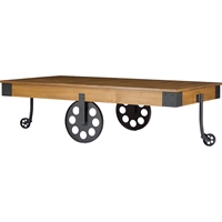 Lancashire Coffee Table - Casters, Brown 