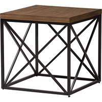 Holden Square End Table - Antique Bronze, Brown 