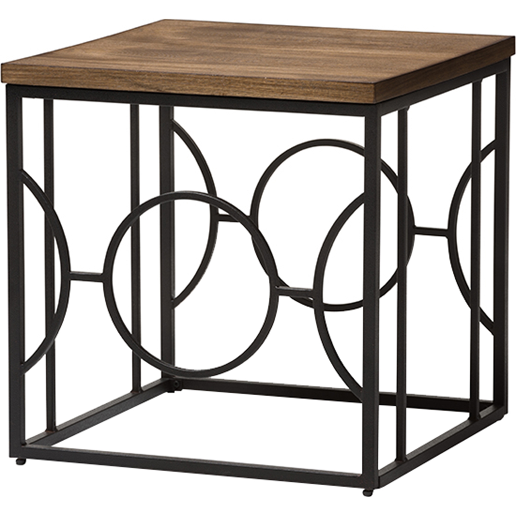 Palmer Square End Table - Antique Bronze, Brown 