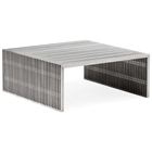 Novel Square Coffee Table - Stainless Steel