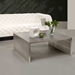 Novel Square Coffee Table - Stainless Steel - ZM-100084