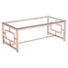Geranium Coffee Table - Glass Top, Rose Gold - ZM-100184