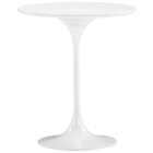Wilco Tulip Side Table - Fiberglass, White