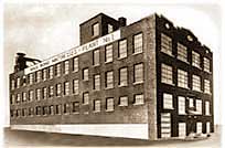 The factory in Hartford, CT, where Isadore Naboicheck began building Gold Bond mattresses.